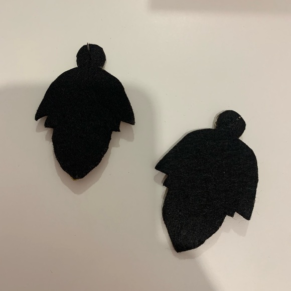 Anthropologie black & gold statement sparkly earrings 💎 - Picture 3 of 3